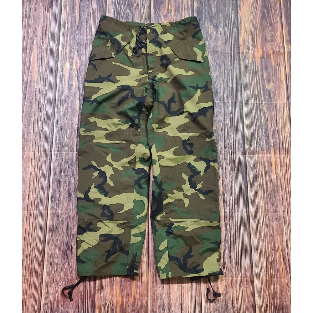 USGI ECWCS Woodland Camo Pants Mens Medium-Long Cold Weather GORETEX Trousers